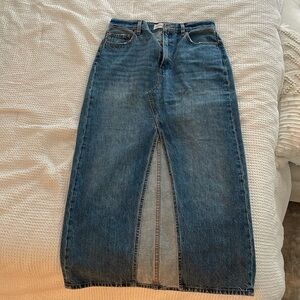 Denim forum maxi skirt